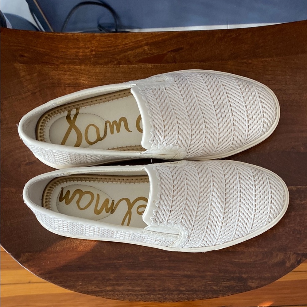 Sam Edelman White Slip-On Shoes - Picture 2 of 4